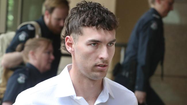 Former Carlton player Tom Williamson at the Melbourne Magistrates' Court. Picture: David Crosling