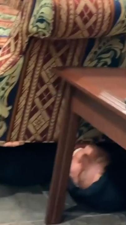 Hilarious moment hide and seek with friends goes wrong