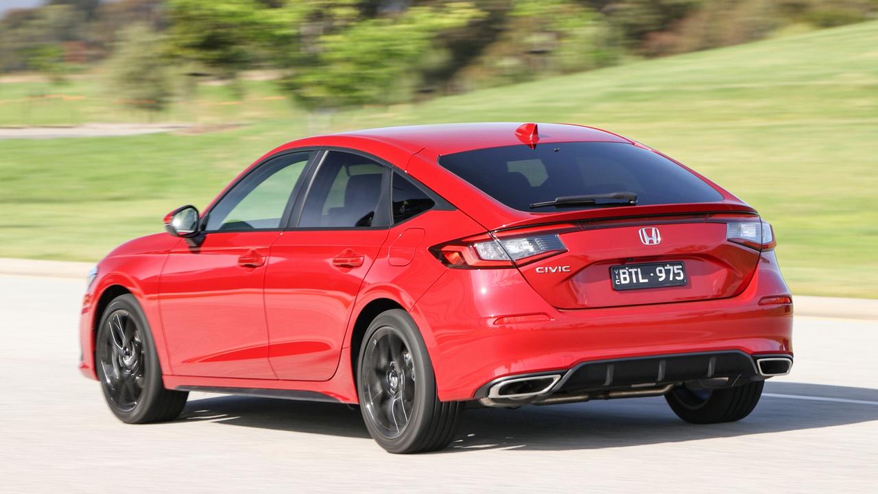 The Civic features toned down styling compared to the previous version.