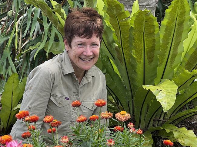 Jen Townsend in the gardens at the Grafton District Golf Club.