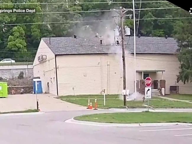 Insane moment car plunges into veteran's hall for 2nd time in 3 months