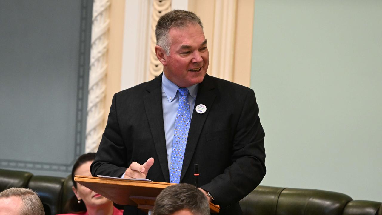 Scott Stewart during Ministerial statements during the sitting of state parliament.