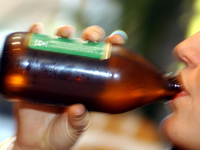 Bottoms up … The average Aussie spends $118 a month on alcohol.