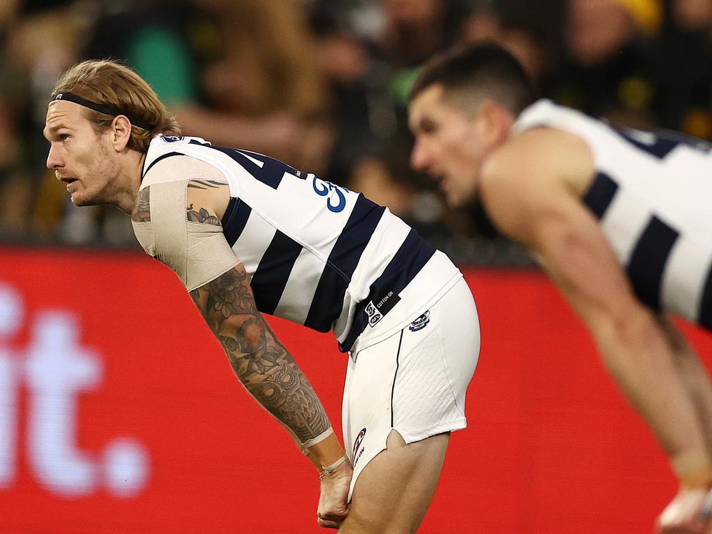 Tom Stewart appeared shaken after the Prestia incident. Photo by Michael Klein