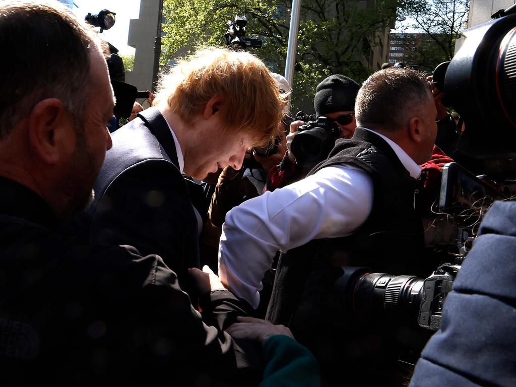 Sheeran is being sued for copyright-infringement by the heirs of writer and composer Ed Townsend. Picture: Getty Images via AFP