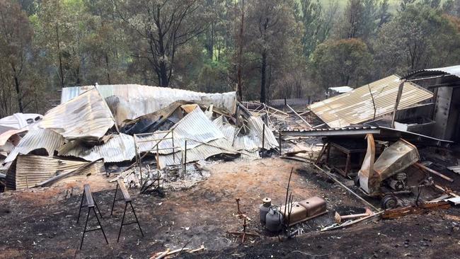 A house at Pappinbarra, west of Wauchope in NSW, that was destroyed during the 2019-20 bushfire crisis that affected huge tracts of the nation. Picture: Nathan Edwards