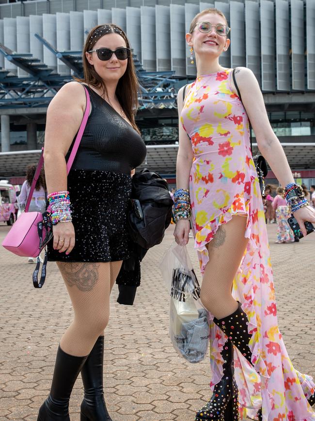 SYDNEY, AUSTRALIA - Daily Telegraph Photos February 26, 2024: Gemma and Catie at Taylor Swift's The Eras Tour concert held at Accor Stadium in Sydney. Picture: Christian Gilles