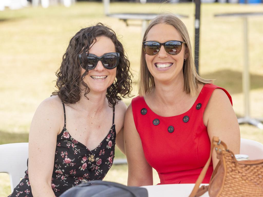 Heather Robertson and Cathy Acton at the Bridge Toyota Ladies' Day. Picture: Floss Adams