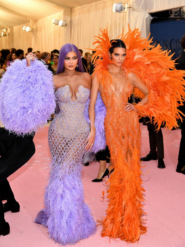 The Jenner sisters absolutely nailed the theme. Picture: Dimitrios Kambouris/Getty Images for The Met Museum/Vogue