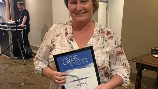 ESTEEM: Leigh Harney, manager at St Vincent's Care Services Gympie, has won manager of the year. Picture: contributed