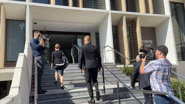 RAW: Jack de Belin arrives at Wollongong court