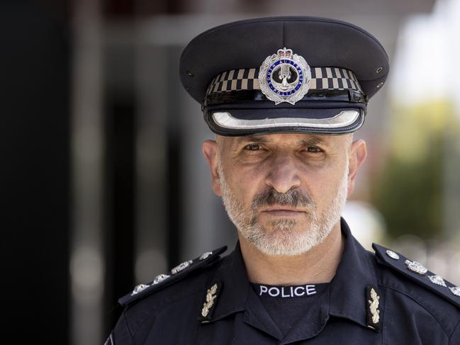 SAPOL Assistant Commissioner John De Candia  for weekend youth crime read. 16th January 2025. Picture Brett Hartwig