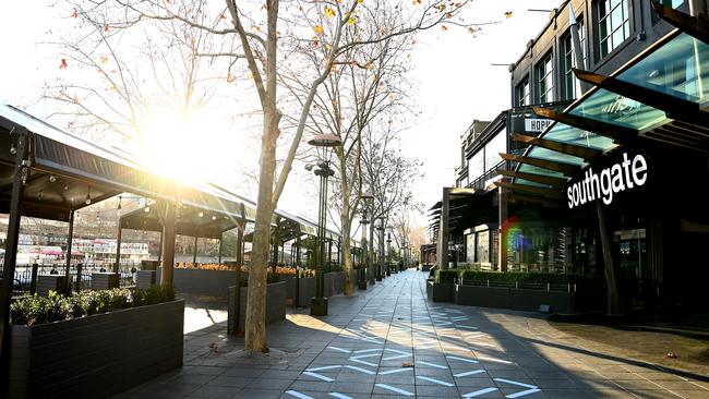 A normally bustling Southbank was empty.