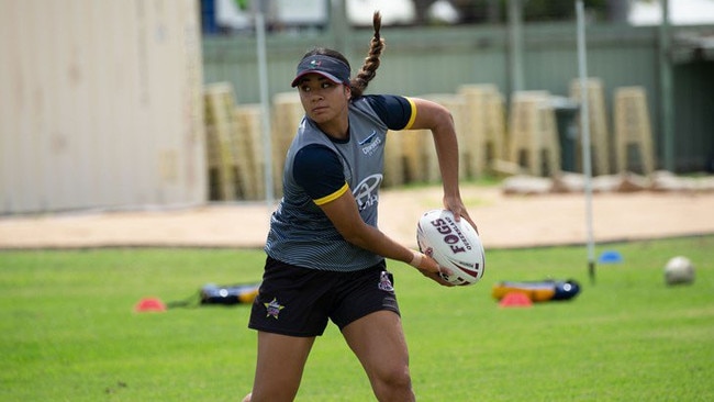 Jasmine Peters will run on as a centre in the NRLW Indigenous Women's All Stars game at QBC Stadium in Townsville on Saturday, February 20.