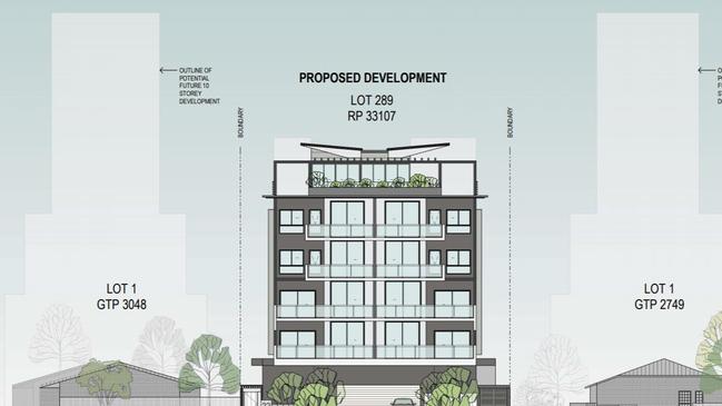 Artist impression for unit complex development application at 22 Ronald St, Wynnum.