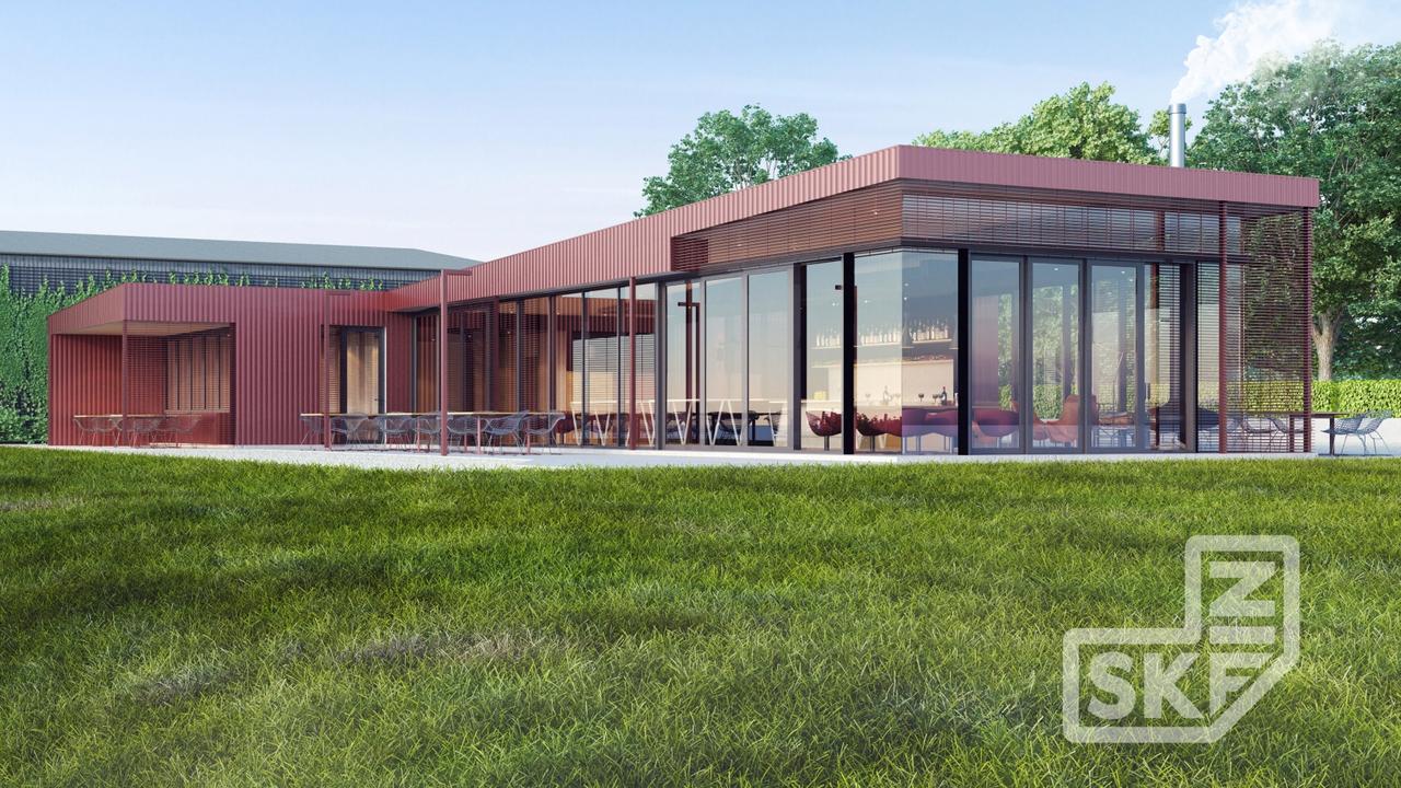 An artist's impression of the cellar door planned at Nova Vita in the Adelaide Hills. Picture: Skein