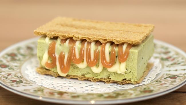 The matcha green tea ice cream sandwich at Pachinko. Pictures: CHRIS KIDD