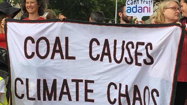 An Adani protest in Brisbane.