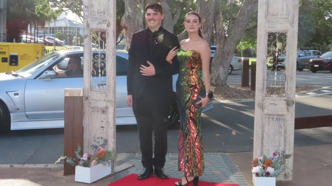 Courtney Eldridge and Zak Maynard at the Hervey Bay State High School formal.