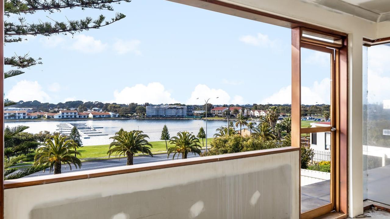 It has views of both the beach and lake at West Lakes. Pic: realestate.com.au