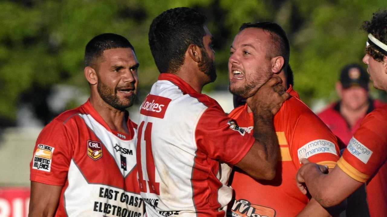 The Coffs Harbour Comets v South Grafton Rebels game had to be stopped early after numerous fights broke out and players were sent from the field.