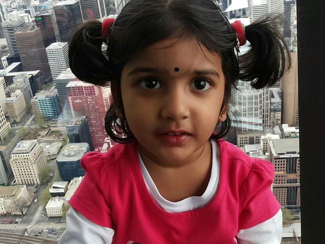 Amrita Lanka was taken to Monash Children's Hospital and later passed away Picture: Supplied