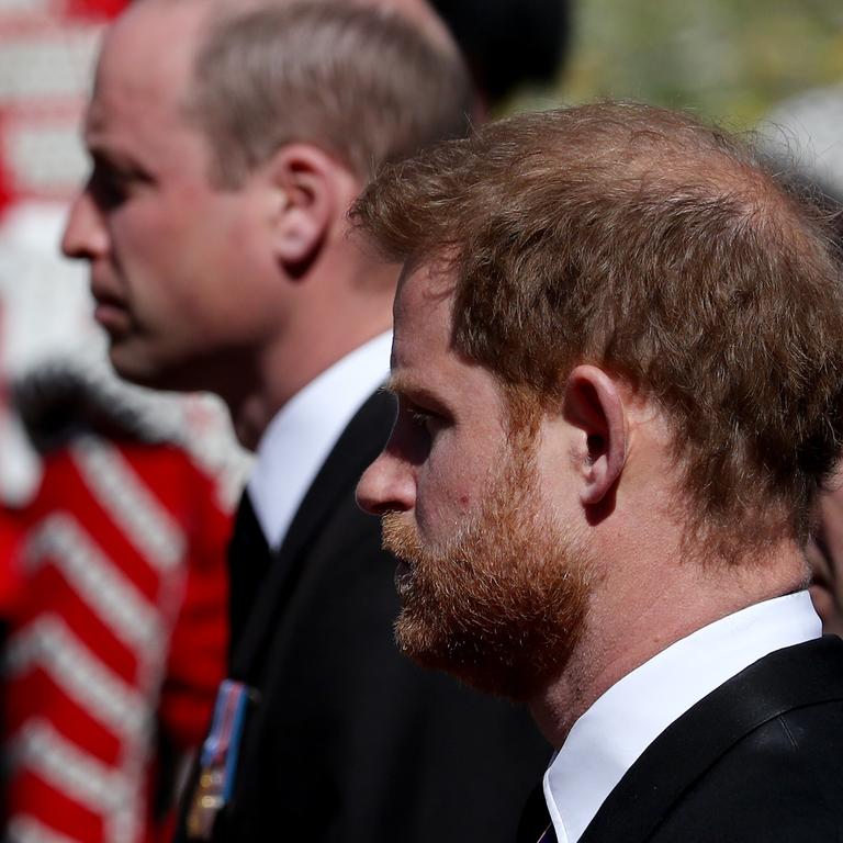 There was a fraught private meeting following Prince Philip’s funeral. Picture: Gareth Fuller/WPA Pool/Getty Images