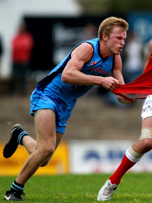 PAOC recruit Campbell Wildman in action for Sturt in 2016. Picture: Dean Martin