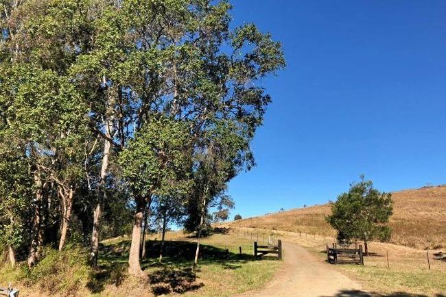 A country road near Delaney's Creek, north of Brisbane, where Mr Utah said he narrowly escaped a murder attempt by Bandidos bikies. Picture: ABC News