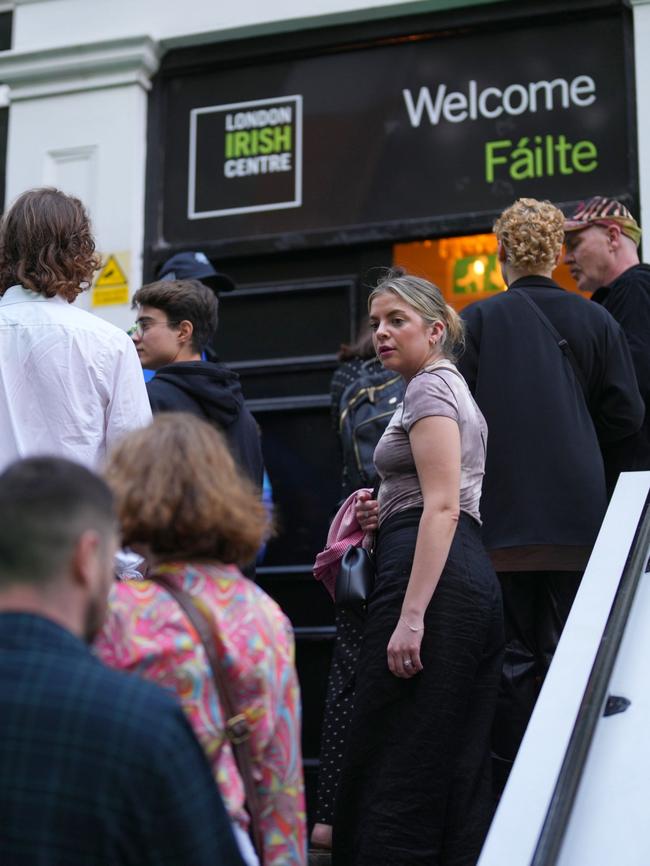 The Irish community come together to mourn singer Sinead O'Connor in London, England. Picture: Getty Images