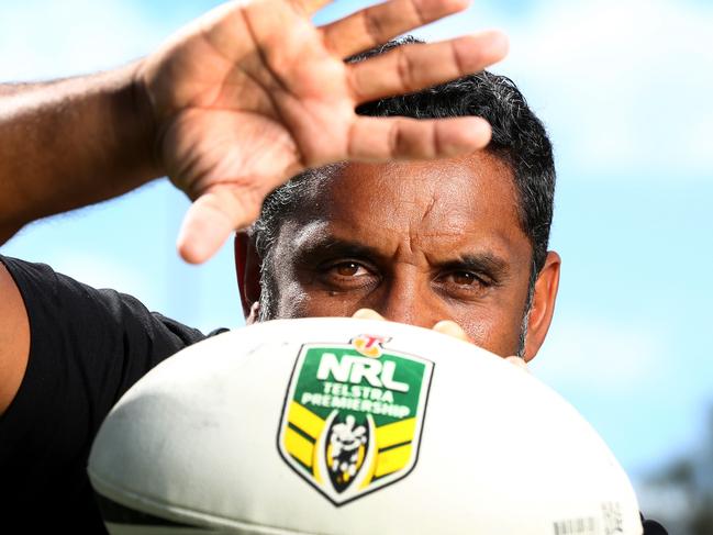 Former NRL player Preston Campbell talks to Crash Craddock for Sunday Mail's Sunday Session at Ormeau. Pics Adam Head