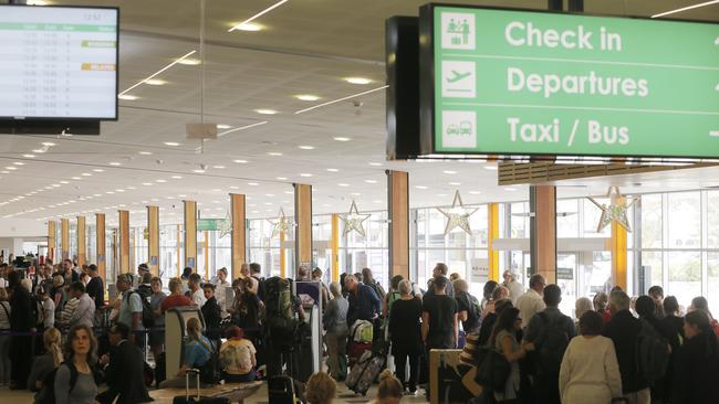 Hobart Airport during busier times. Picture: MATT THOMPSON