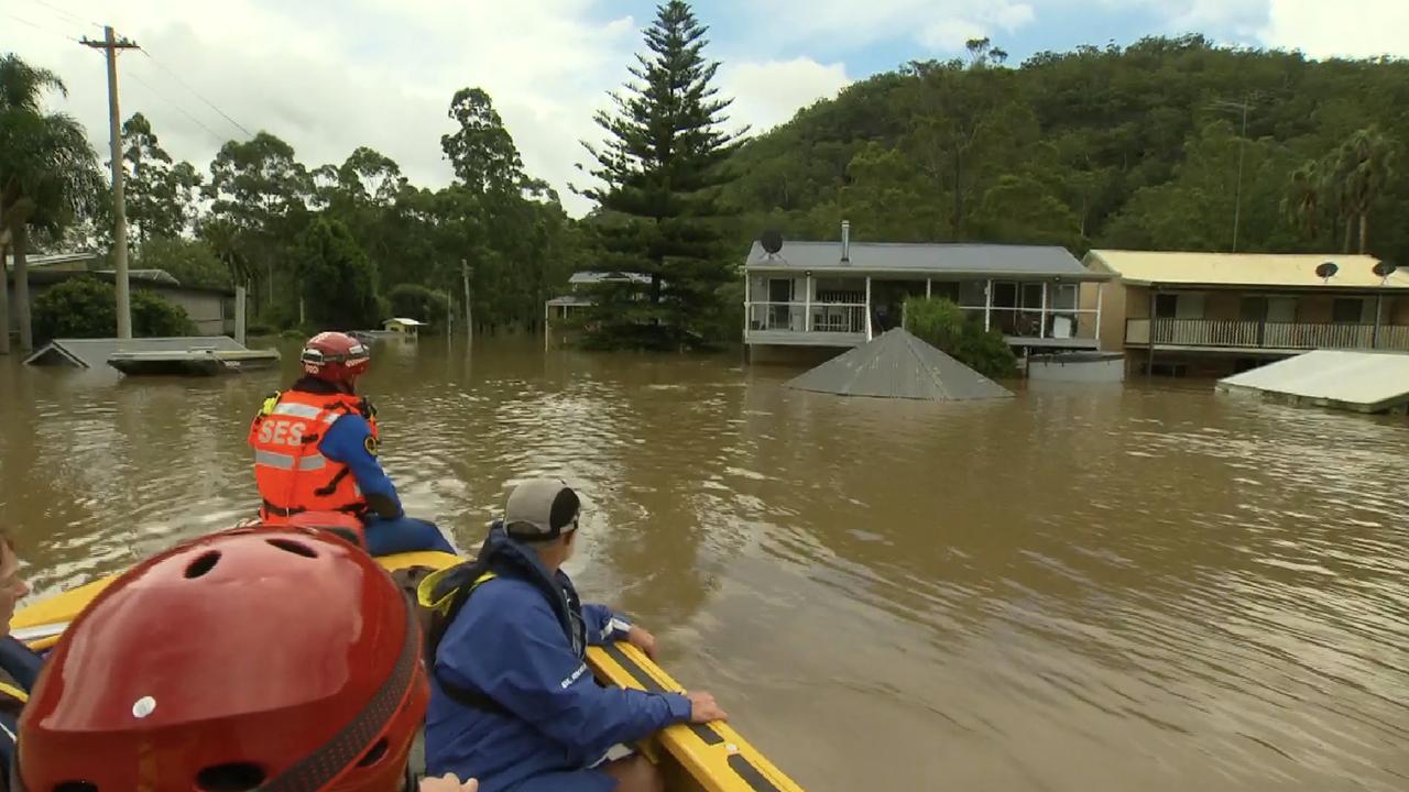 SES crews conduct resupply and rescue to communities around Wisemans Ferry.