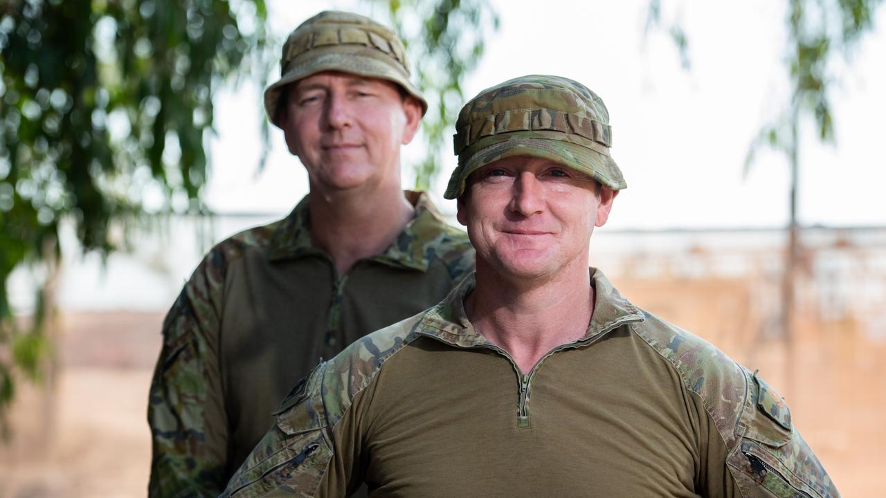 Australian Defence Force Warrant Corporal Russell and Warrant Officer Kyle Johnson Forrest was part of the detonation team that responded to a 50kg WWII-era Japanese bomb discovered at the Stokes Hill Wharf at the Darwin Waterfront. Picture: Pema Tamang Pakhrin