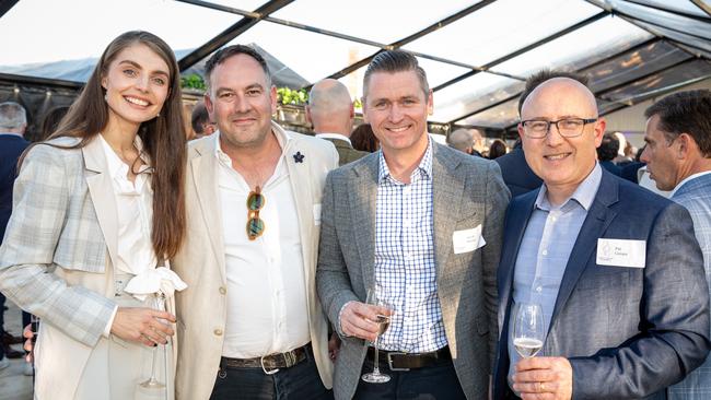 Among the guests at the Eighty Eight O’Connell launch were (from left) Tayla Taarnby, John Taarnby, David Burton and Pat Gerace. Picture: Supplied