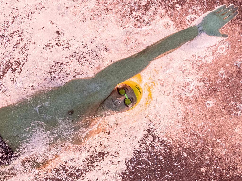 Australia's Cameron McEvoy competes in a Men's 50m Freestyle heat during the swimming event at the Rio 2016 Olympic Games at the Olympic Aquatics Stadium in Rio de Janeiro on August 11, 2016. / AFP PHOTO / François-Xavier MARIT