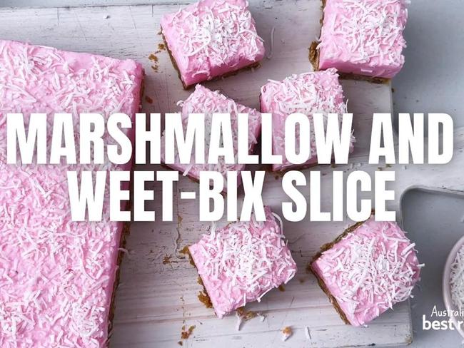 Marshmallow and Weet-Bix slice