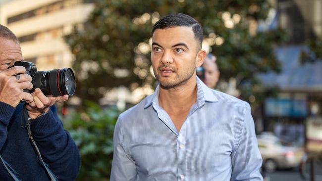 Guy Sebastian arrives at the Downing Centre courthouse in Sydney. Picture: NCA NewsWire / Christian Gilles