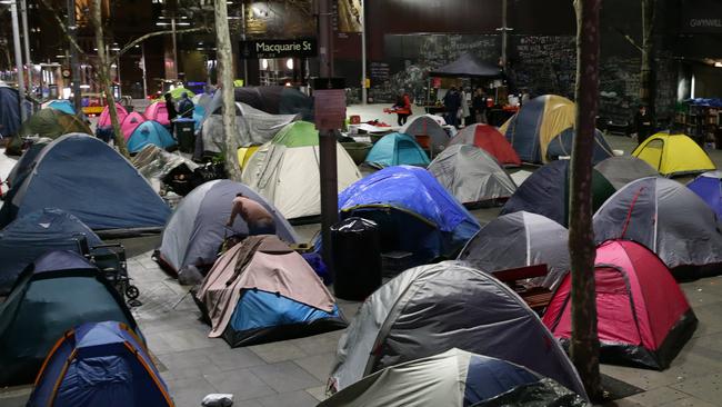 Martin Place Sydney’s tent city last year. Picture: Bill Hearne