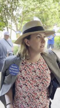 Southport councillor Brooke Patterson at pre-poll