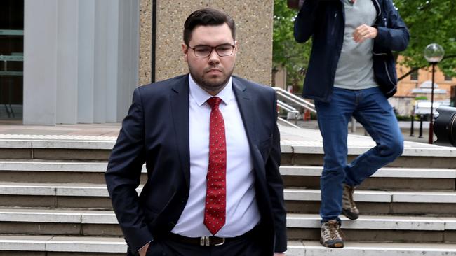 Bruce Lehrmann leaves the Federal Court in Sydney on Friday. Picture: NCA NewsWire / Damian Shaw