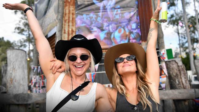 Tara and Carley Stevens at the Gympie Muster. Picture: Patrick Woods.