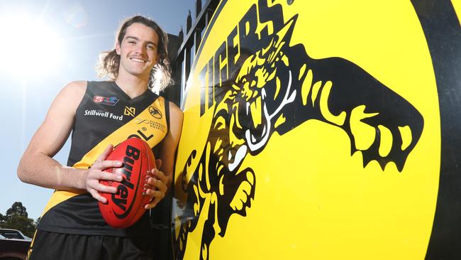 Glenelg football recruit Luke Parks is happy he joined the Bays. Picture: Tait Schmaal