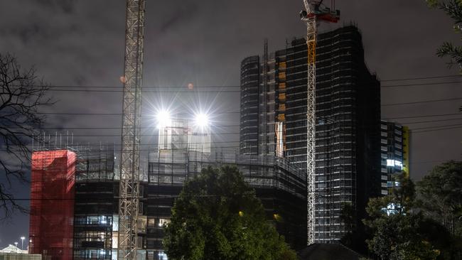 Skyview, 51 Old Castle Hill Road, under construction in 2021. The property was developed by Toplace and Mr Nassif, and is at the centre of Mr Williams’ allegations. Picture: Monique Harmer