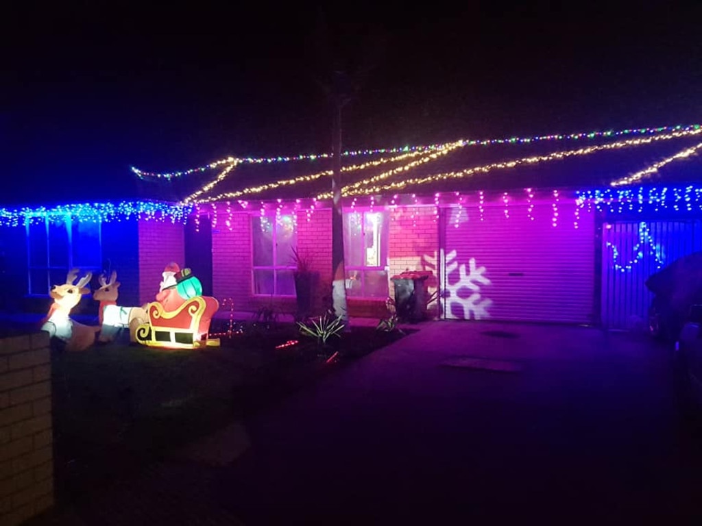 Elder Parade lights at 39 Elder Parade, Port Willunga. Picture: Brenna Bishop