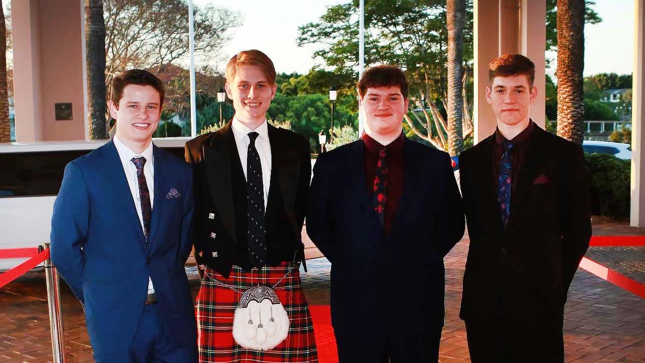 17th October 2020, Tobias Rogers, Luke Cowan, Charles De La Force, Ryan Knapper from Rivermount College attend their year 12 formal at Links hope Island Photo Paul Stevens SMP Images