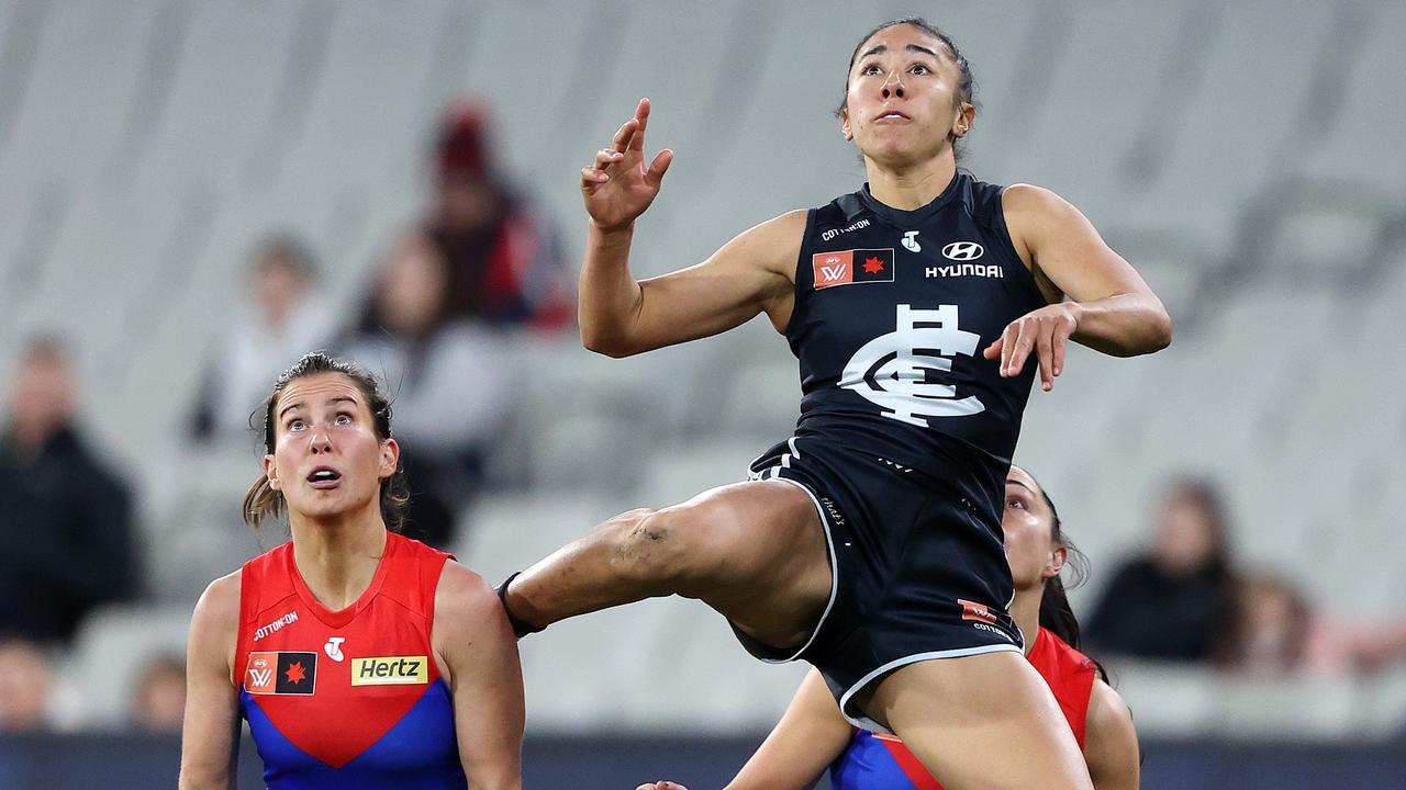 Darcy Vescio and her fellow Carlton AFLW teammates will benefit from the Ikon Park redevelopment. Picture: Mark Stewart