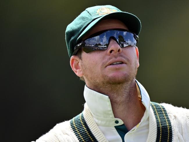 CHRISTCHURCH, NEW ZEALAND - MARCH 8: Steve Smith of Australia looks on during day one of the Second Test in the series between New Zealand and Australia at Hagley Oval on March 8, 2024 in Christchurch, New Zealand. (Photo by Kai Schwoerer/Getty Images)