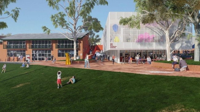 Artist impressions of a proposed two-storey art, design and tech building to be built at St Ignatius' College. Picture: Instagram