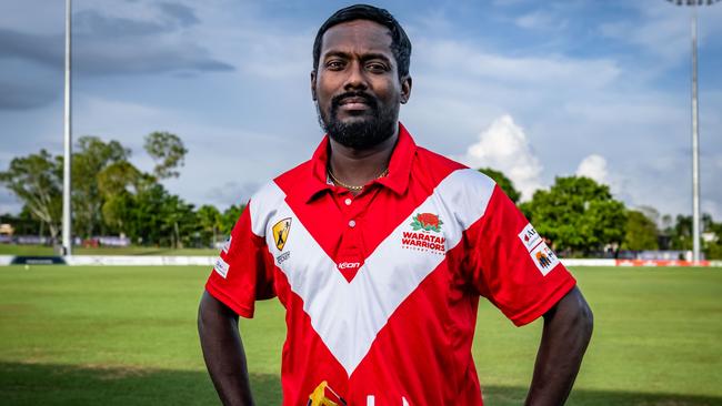 Waratah playing coach Udara Weerasinghe stroke 82 off just 87 deliveries. Picture: Patch Clapp